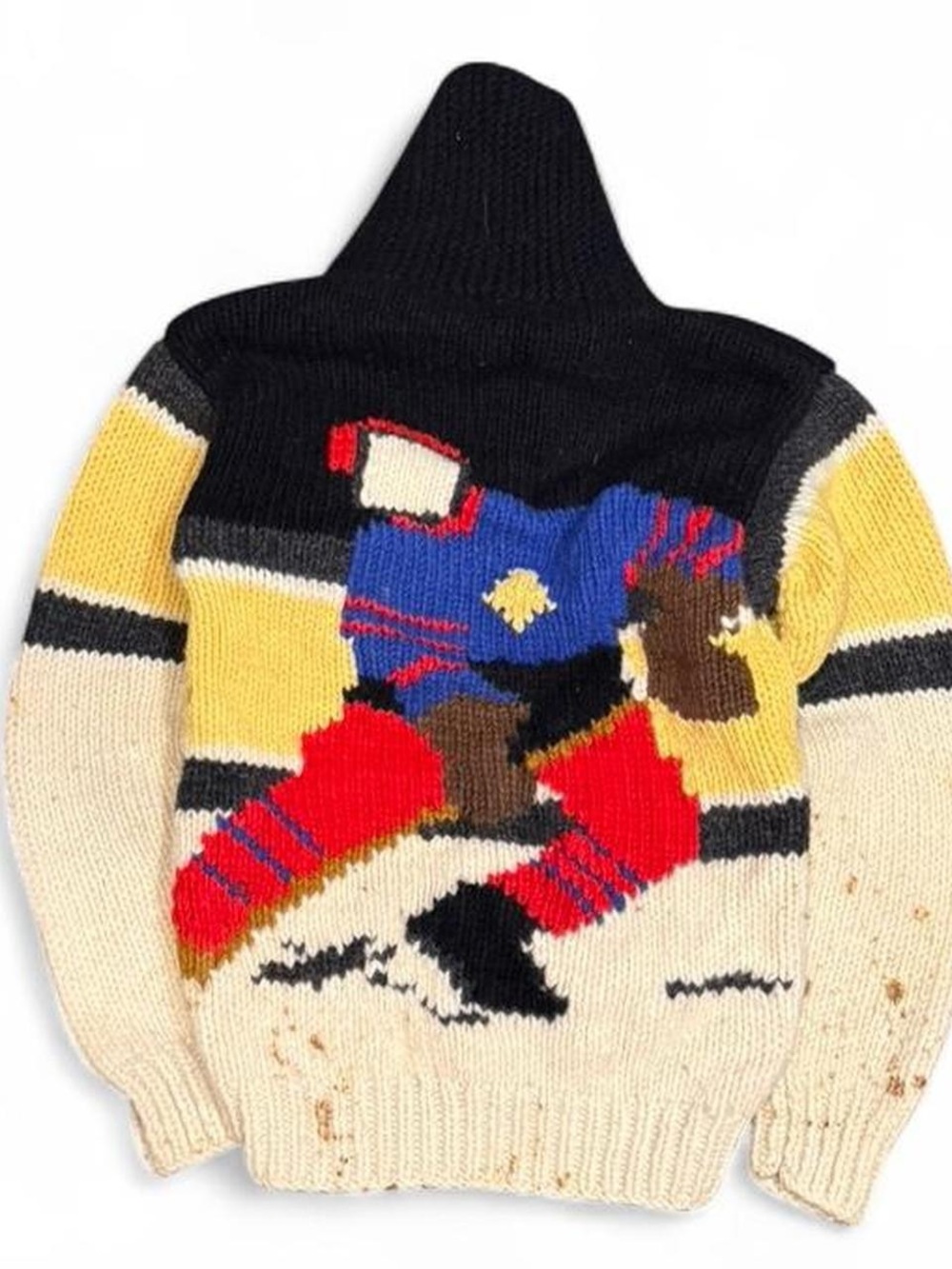 Vintage 90s Cowichan Hand Knit Wool Sweater